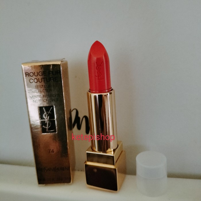 YSL Rouge Pur couture Lipstick 74 orange electro original