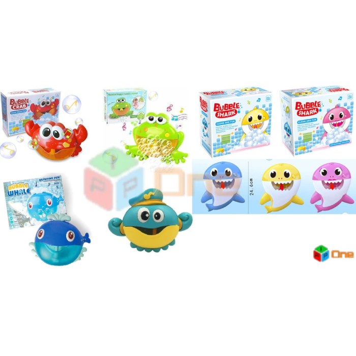 Terlaris Bubble Crab Mainan Mandi Anak Busa Crab Whale Frog Buble Machine Maker