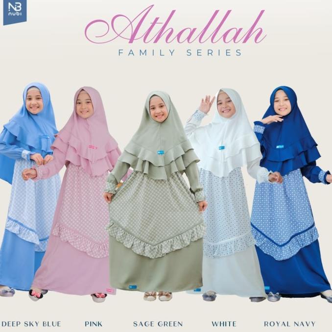 GAMIS ATHALLAH ANAK SARIMBIT BAJU MUSLIM KELUARGA FAMILY SET ORI NUBI