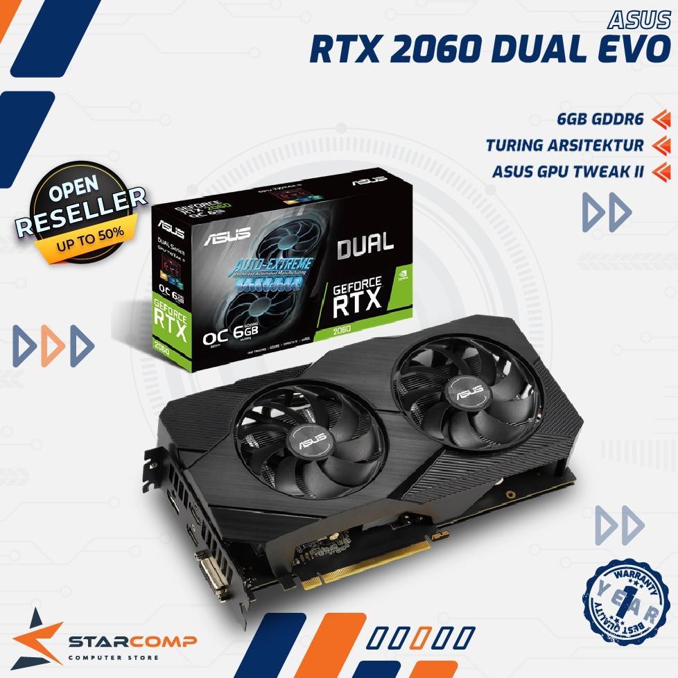 VGA ASUS GeForce RTX 2060 Dual EVO OC 6GB GDDR6 RTX2060