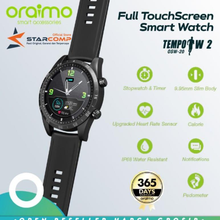 Oraimo OSW-20 SmartWatch Jam Tangan Pintar Full Touch Screen Slim