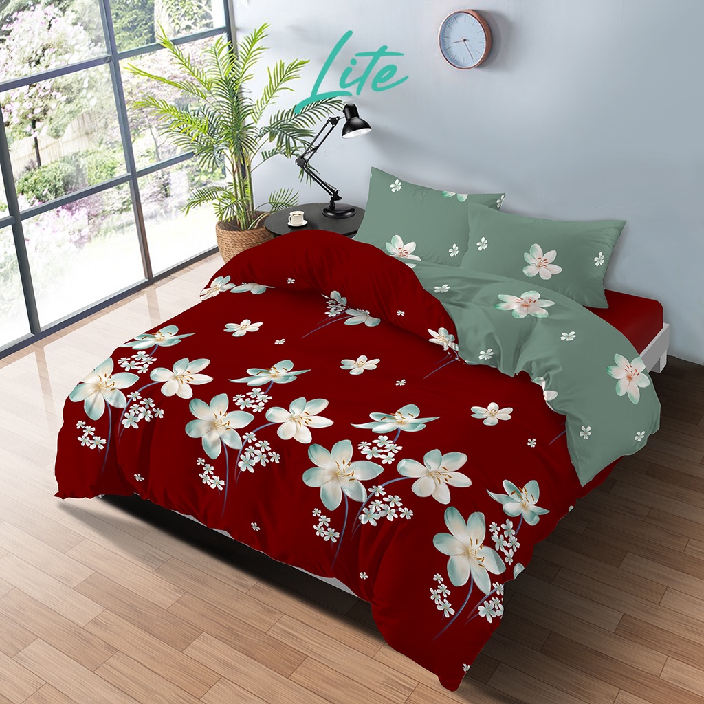 KINTAKUN Bedcover Set Fitted 160 x 200 / 180 x 200 Merilyn LITE Microfiber 20 cm