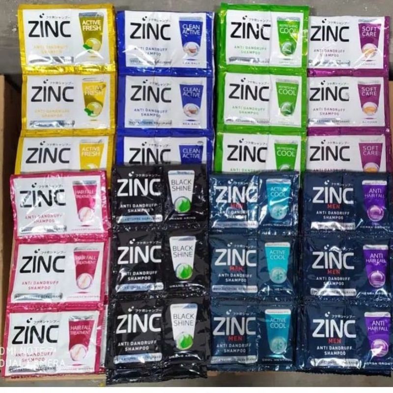 Shampoo Zinc 1 Renceng12 x 2 Pcs Sampo Rambut Kemasan Renteng / Shampo Sachet / saset murah(Varian W
