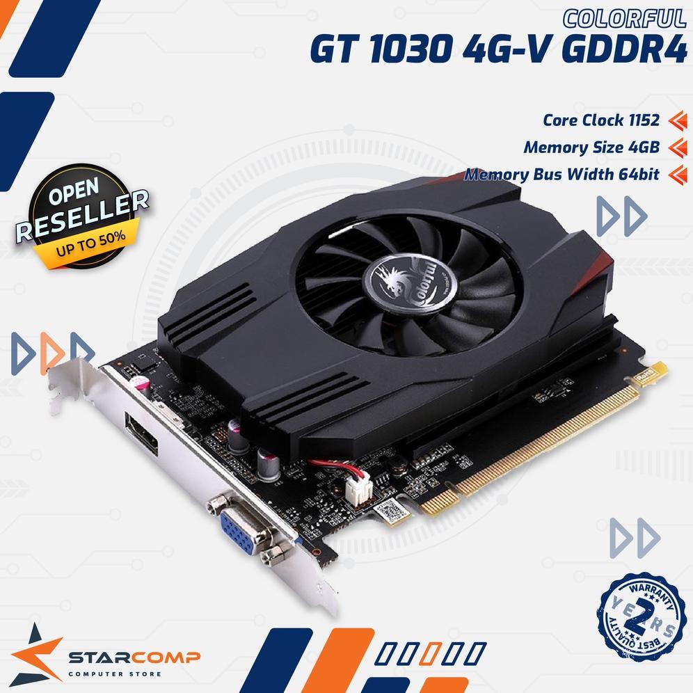 VGA COLORFUL GEFORCE GT1030 4G-V GDDR4 HDMI - VGA COLORFUL GT 1030 4GB