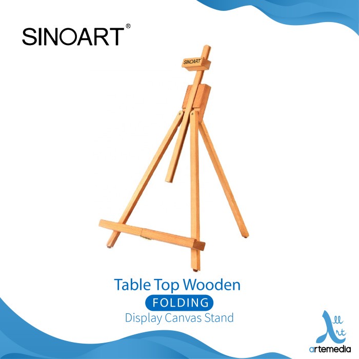 

Terlaris Easel Lukis Sinoart Table Top Folding Wooden Display Canvas Stand