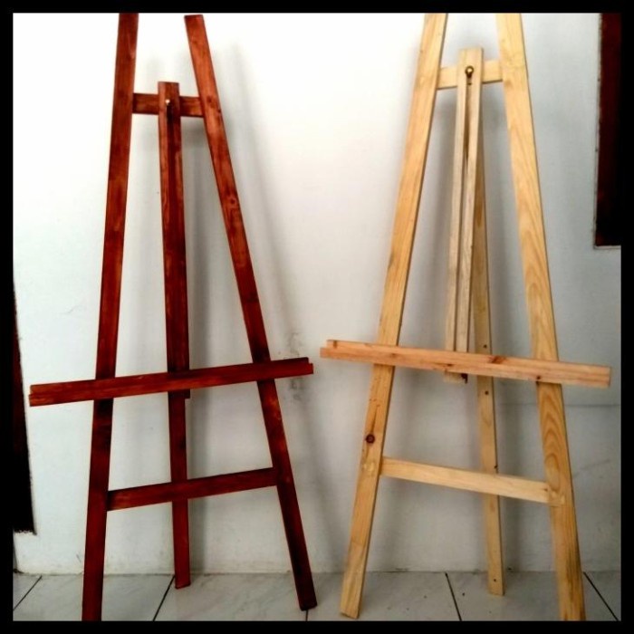 Terlaris Easel Lukis Kayu / Stand Kayu / Stand Tripod / Stand Lukis / Lukis