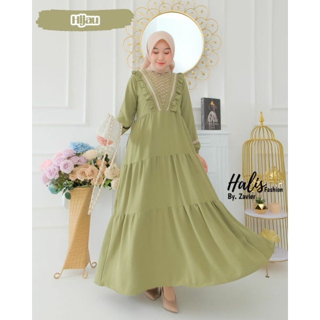 Gamis Susun Cantik ori by Halis Fashion