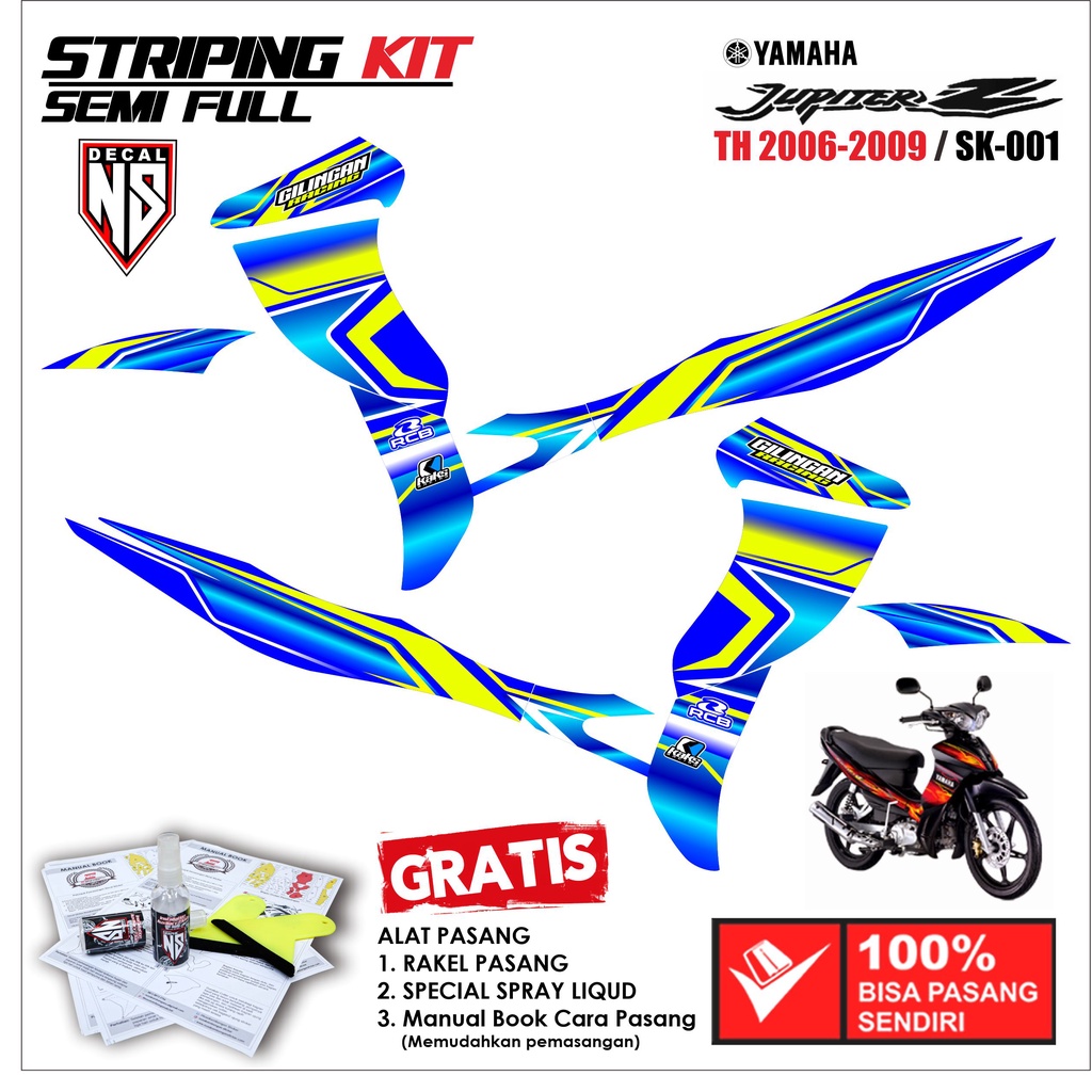 STRIPING JUPITER Z  2006 -2009 Stiker Variasi 001