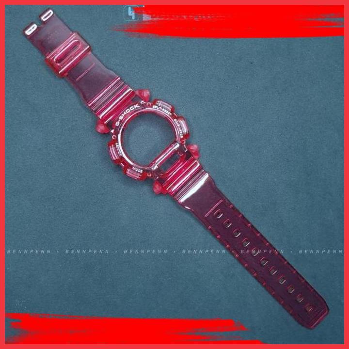 (benn) bnb dw 9052 red bezel strap jam tangan casio g shock