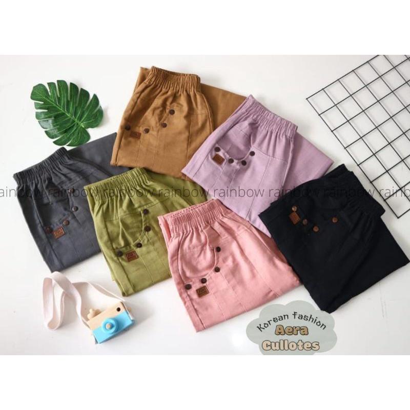 Celana Kulot Korean Anak Perempuan Remaja/Tanggung Aera Kulot Baggy Pants  by Rainbow