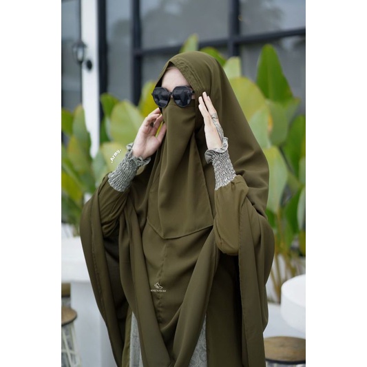 Samira Set Khizaanah Gamis Set Khimar