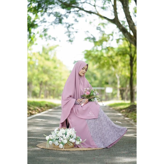 Samira Set Khizaanah Gamis Set Khimar