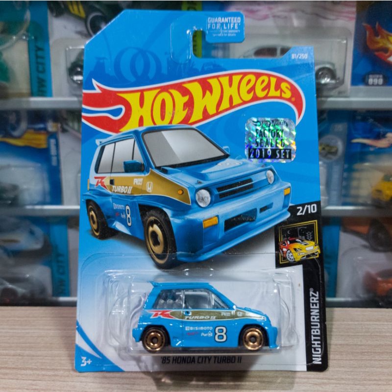 Hot Wheels 85 Honda City Turbo II Tampo 8 Blue - Factory Sealed