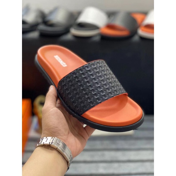 sandal cowok sendal pria slide selop series terbaru hm p1shoes mirror new slipper men