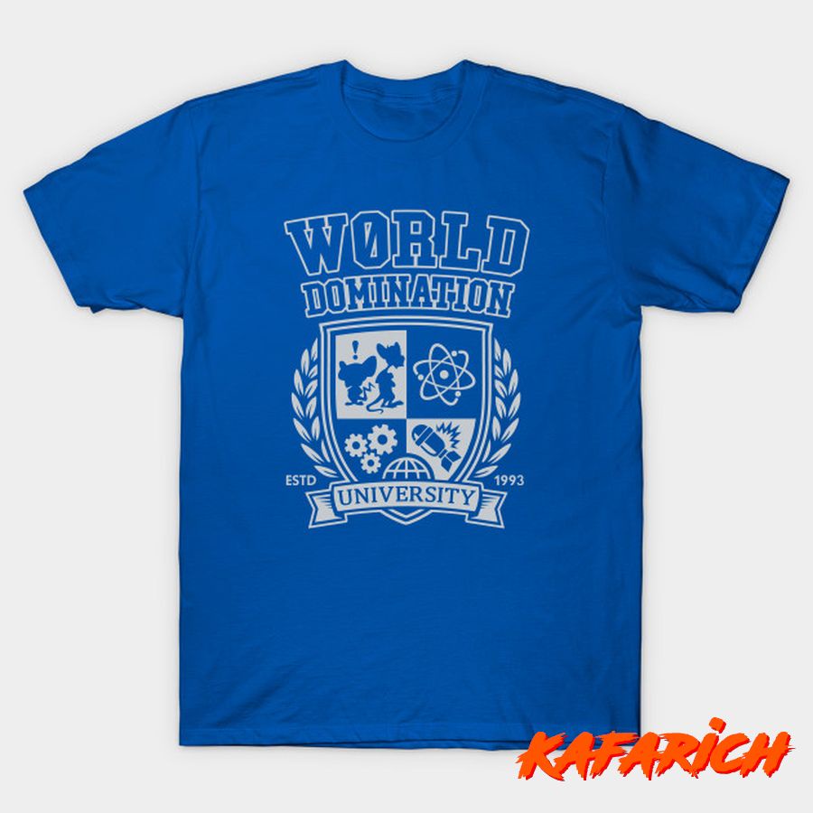 Kaos Custom Popular World Domination 1993 Cartoon Pinky And The Brain University World Domination
