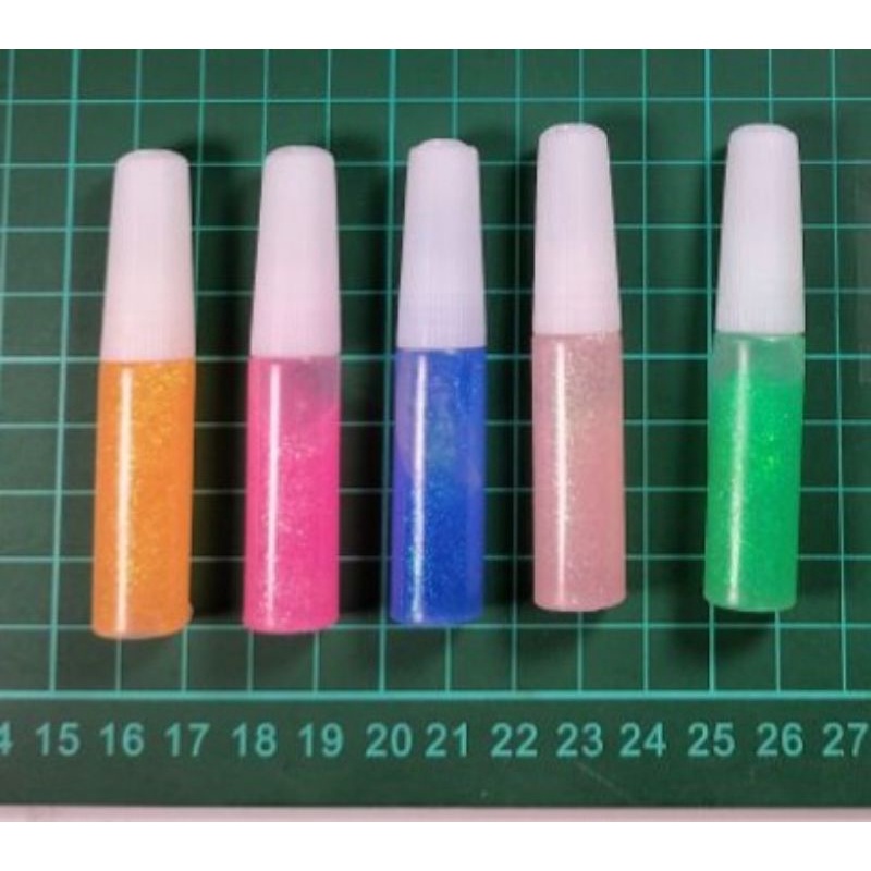 mainan lem gliter botol kecil