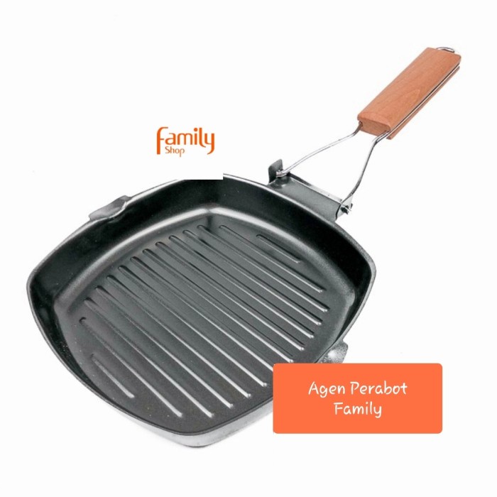 grill pan  Square Grill Pan Anti Lengket BBQ Grill Pan Panggangan Griller Korea(M0P5) pemanggang sat