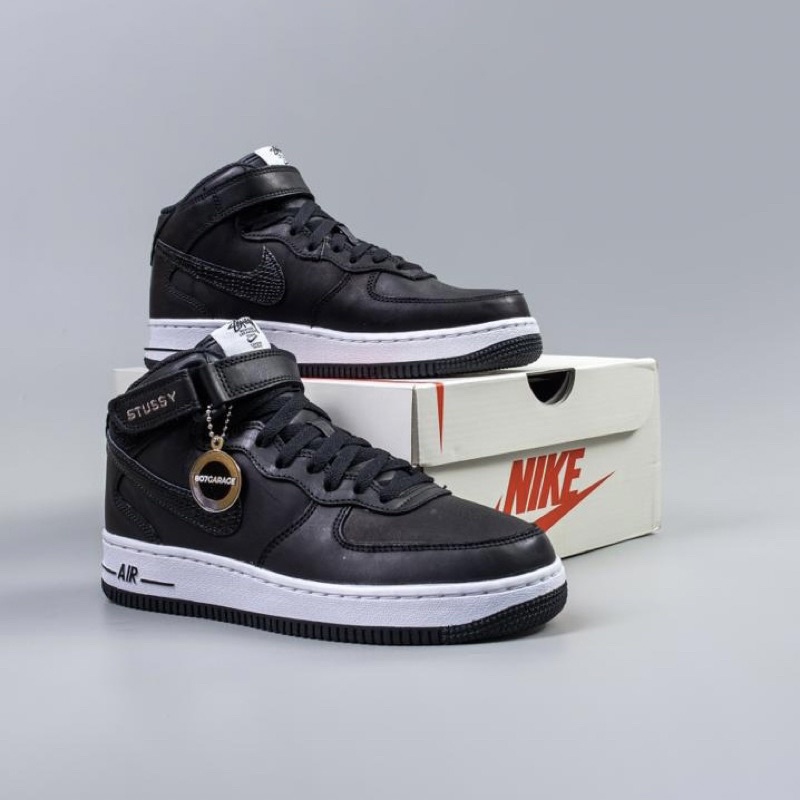 Air Force 1 Mid Stussy Black