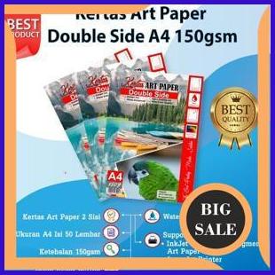 

Photo Paper / Kertas Art Paper 150 gsm 1pack = 50 Lembar perkakas 54PR23