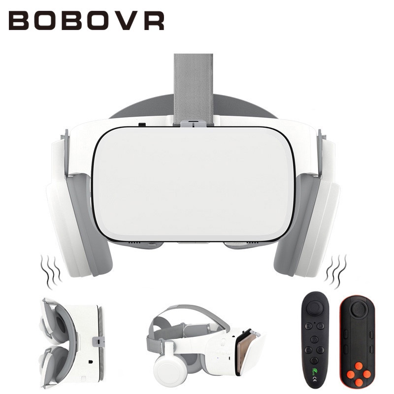 BOBOVR Z6 Kacamata 3D, Headset VR Google Karton Helm Virtual Reality VR Nirkabel untuk Ponsel Pintar