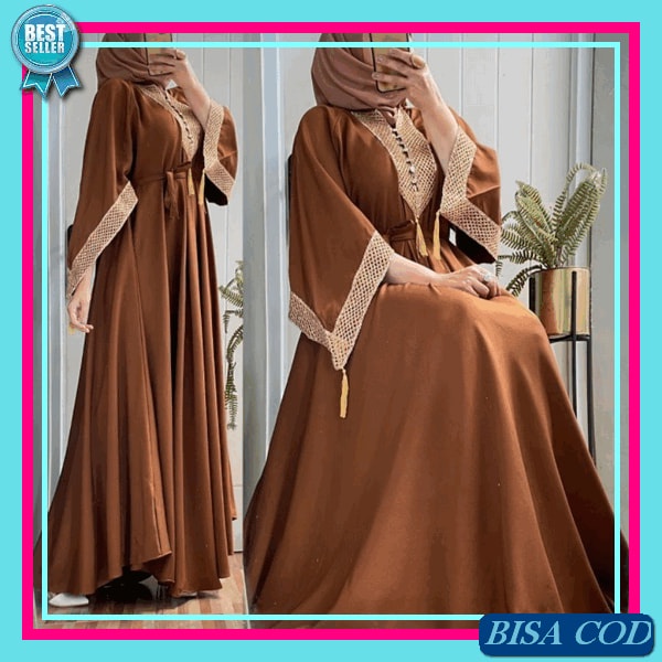 Baju Gamis Elegan Baju Muslim Allea Maxy Bj Moslem Mewah Dewasa Import Premium Wanita Perempuan Gsmi