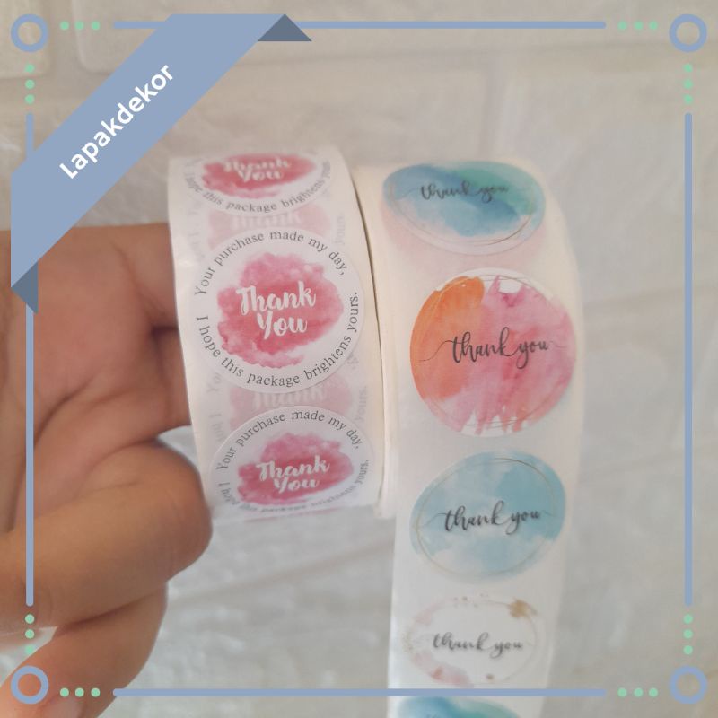 

25pcs Sticker Label Thank You untuk usaha dan gift