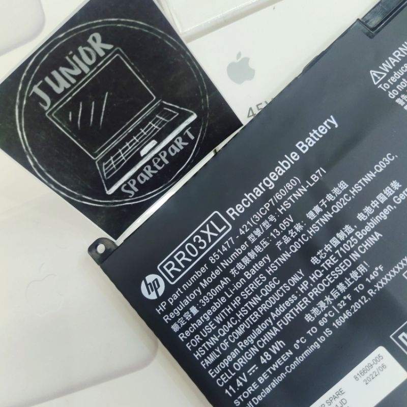 Baterai Ori Laptop HP Probook 450 (RR03XL)