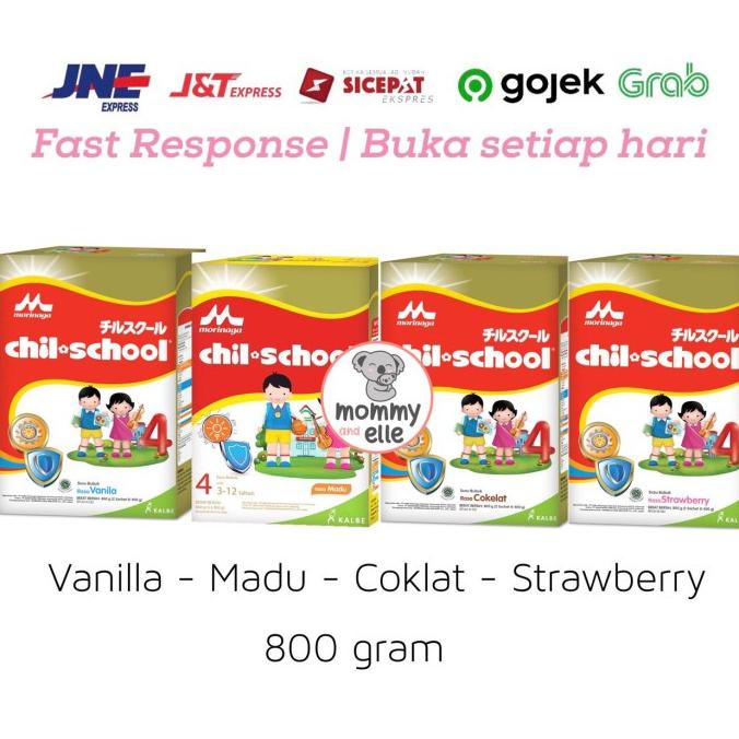 morinaga chil school gold vanilla madu coklat strawberry 800 gram (sus dpb02