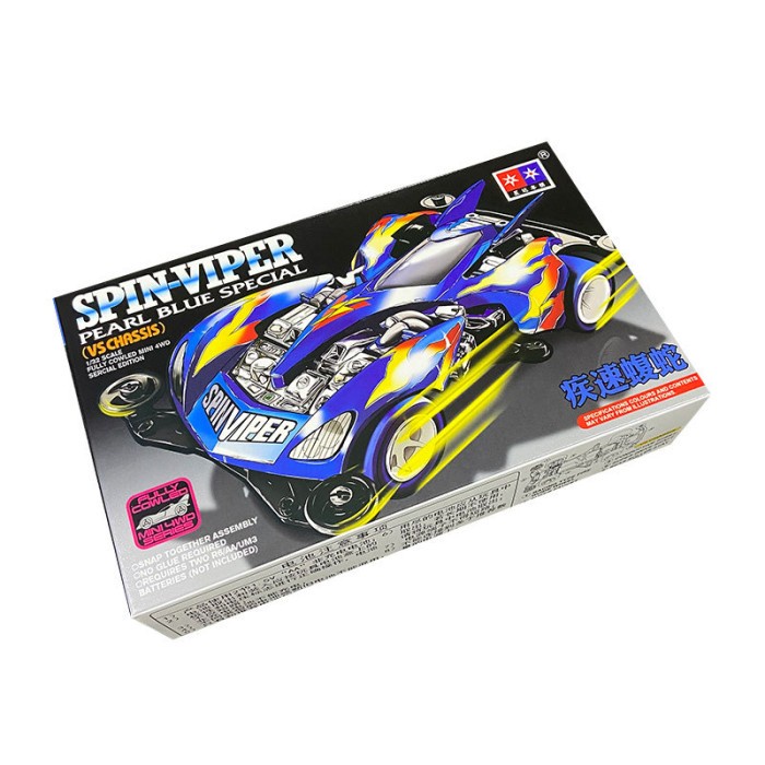 Mini 4Wd Merk Daxing Spin Viper Pearl Blue Vs Chassis
