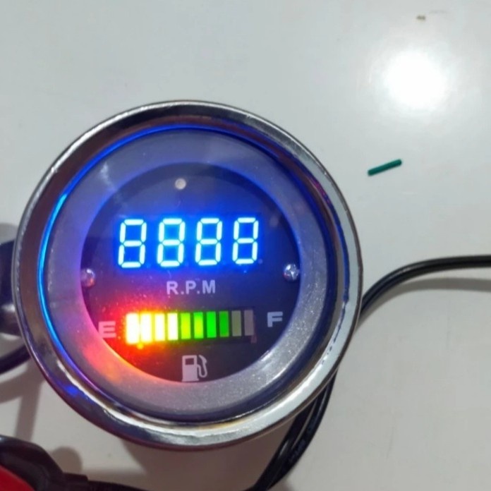Tachometer rpm digital plus fuel ampere bensin - motor mobil