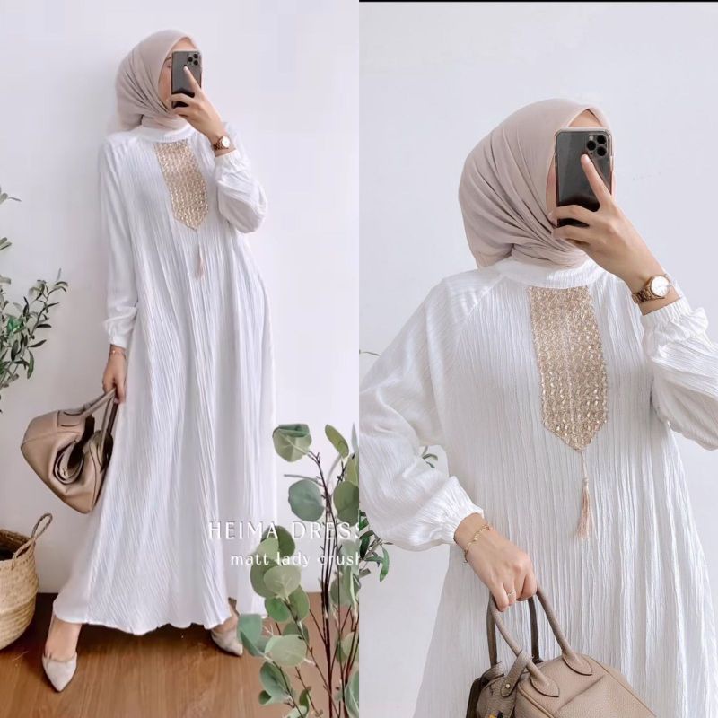 HEIMA DRESS BEST SELLER DRESS RAYA VIRAL GAMIS TURKI GAMIS RENDA TERBARU KEKINIAN
