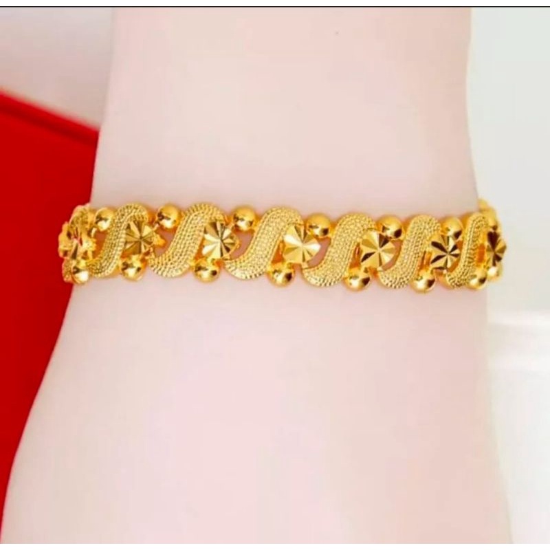 Gelang Tangan Hongkong Gelang Wanita Dewasa Model Emas