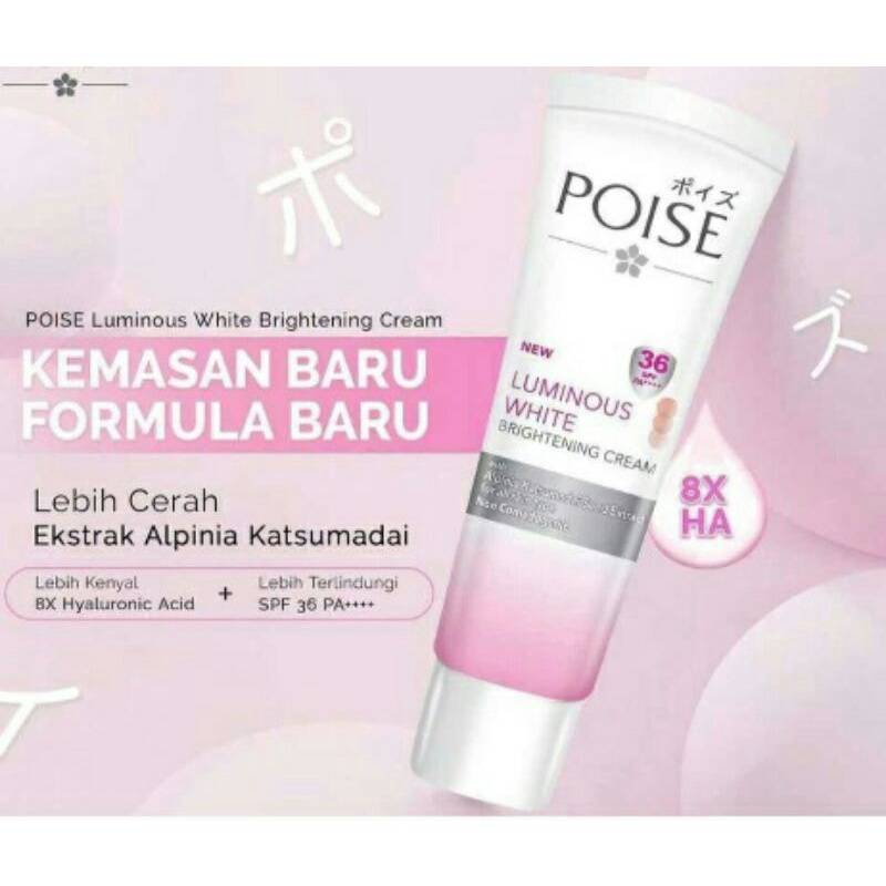 Poise Luminous White Brightening Crearm SPF36++++ 20g