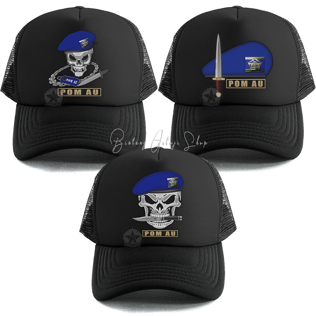 (Exclusive) Topi POM TNI - Angkatan Udara Light Gold