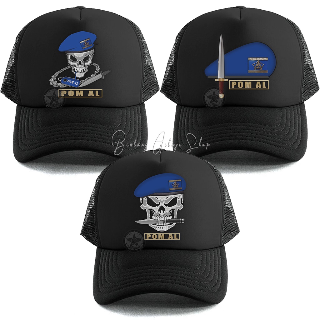 (Exclusive) Topi POM TNI - Angkatan Laut Light Gold