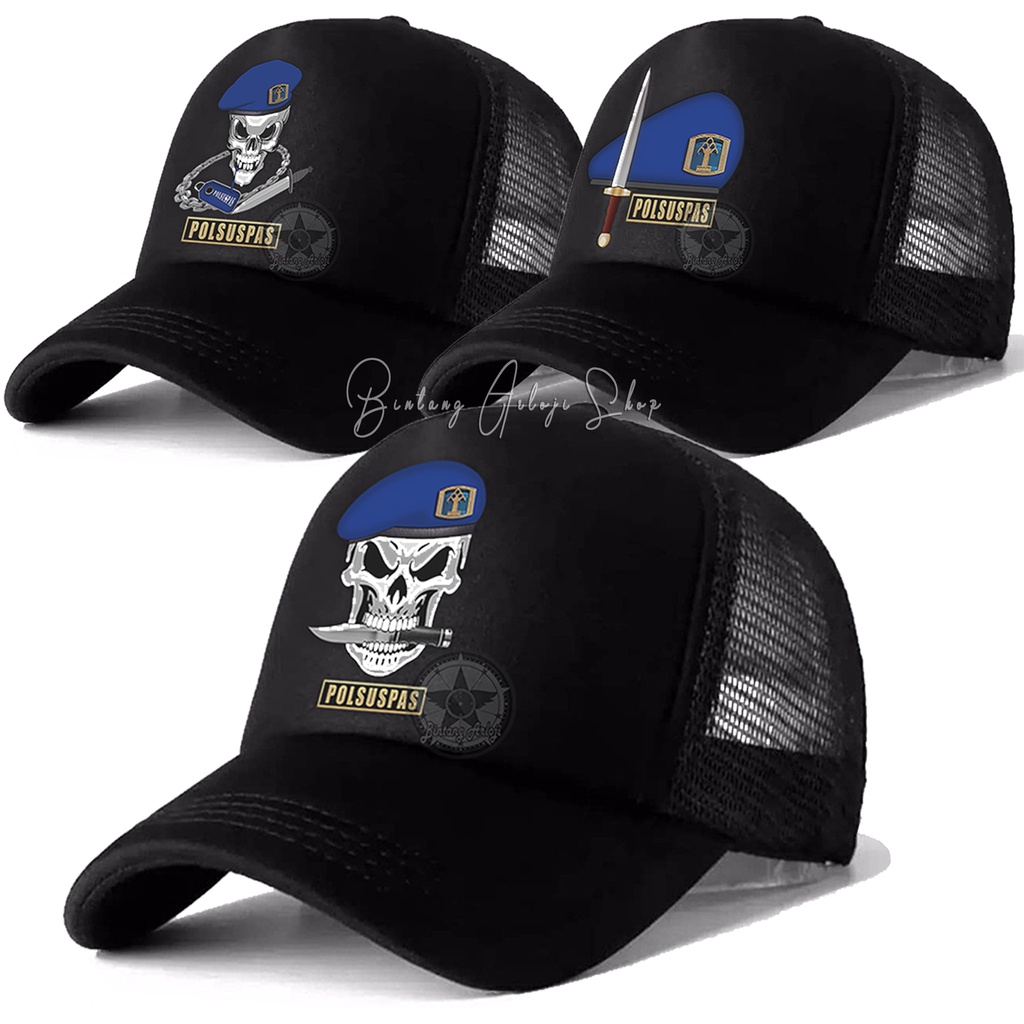 (Exclusive) Topi POLSUSPAS - Polisi Khusus Permasyarakatan Light Gold