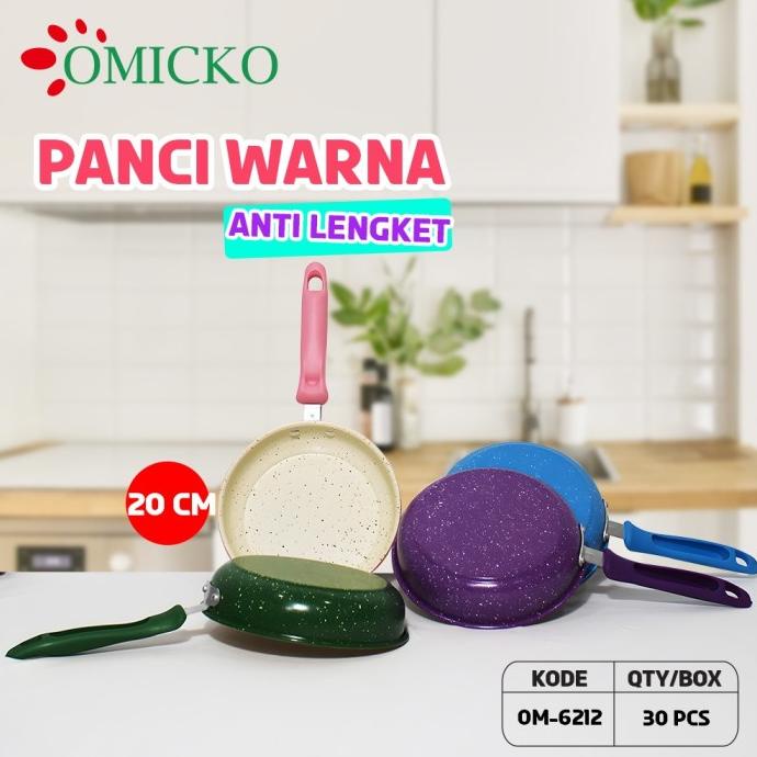 Panci Teflon Frypan Warna Anti Lengket Marble