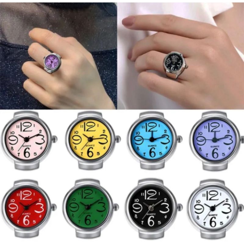 jam cincin wanita bentuk oval tampilan keren/ jam Cincin hidup