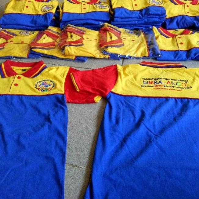 Baju Kaos Seragam Bimba AIUEO Bordir