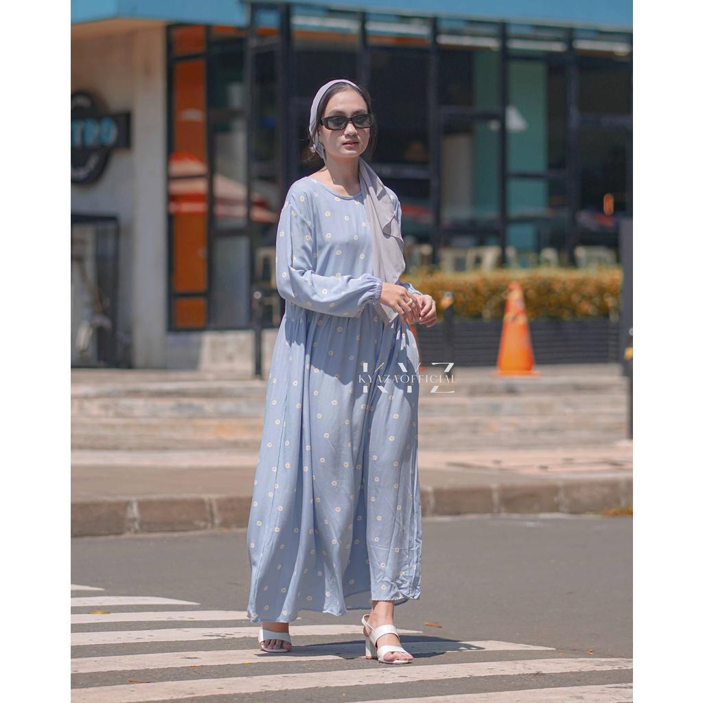 Midi Dress Katun Rayon LD 110 cm Motif Premium Long Tunik Dress