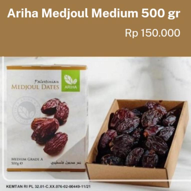 

5.5 COD Kurma Medjool Ariha MEDIUM 500gr ASLI PALESTINA Medjoul Medjol