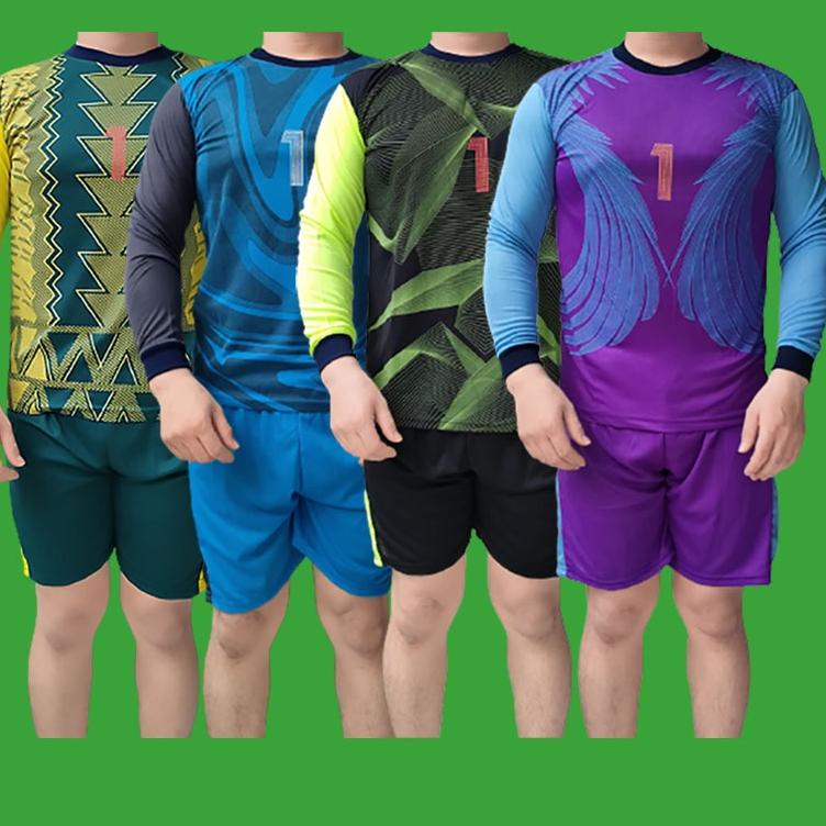 BAJU KAOS BOLA SETELAN KIPER PANJANG TIMNAS INDONESIA FUTSAL PRIA / COWOK DEWASA BATIK WAVE GARIS SA