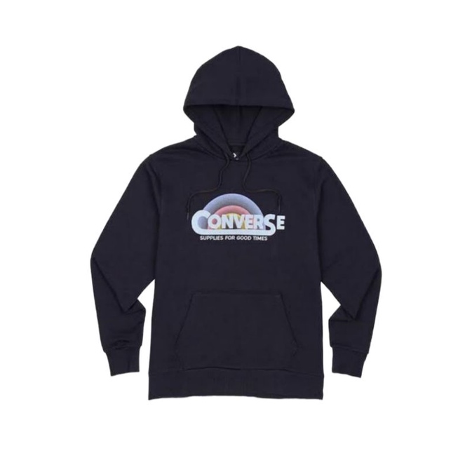 Converse Men's Classic Script Pullover Hoodie Black