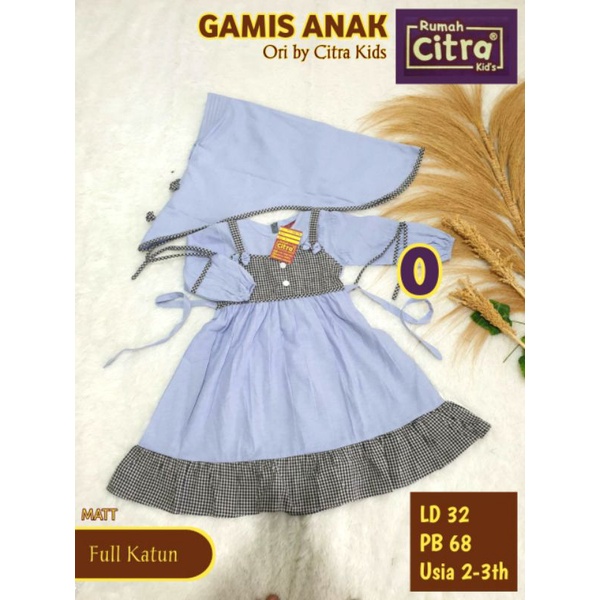 gamis anak original citra kids usia 2 -3thn