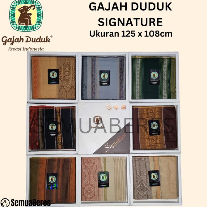 Sarung Gajah Duduk SIGNATURE PREMIUM - Kain Tenun Sholat Pria Dewasa