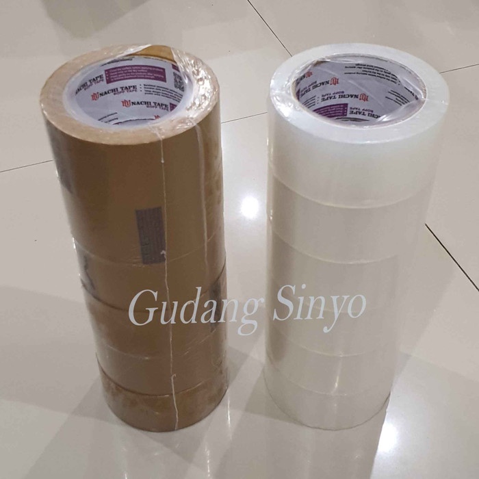 

MURAH Lakban / Perekat / Packing Tape (Bening atau Coklat) Merk Nachi 5 pcs