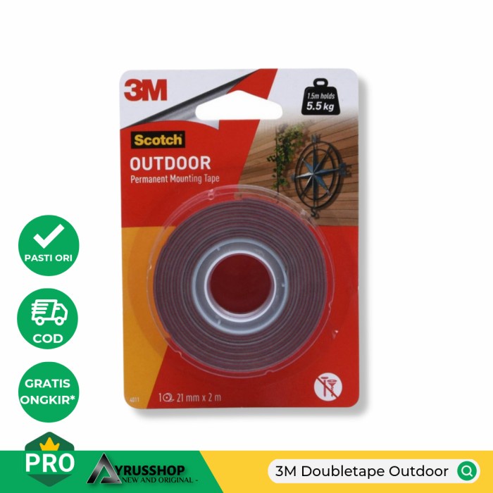 

HRG DISKON 3M Mounting Tape Outdoor - doubletape kuat outdoor upto 5.5Kg