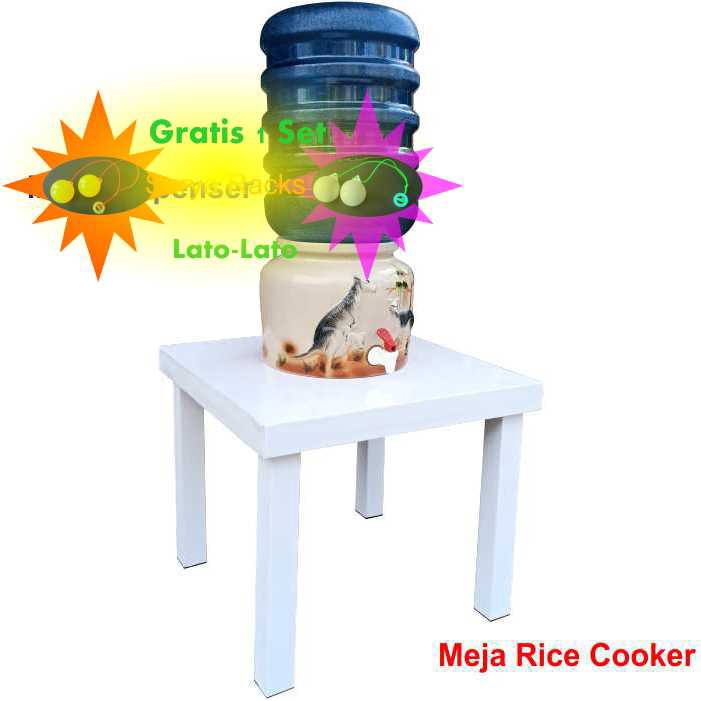 Meja Dispenser( Putih ) Minimalis, Rak Dispenser, Meja Galon Dispenser, Meja Rice Cooker