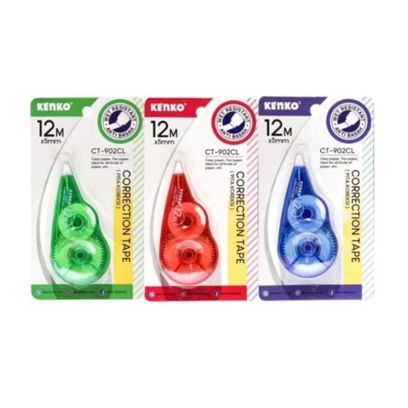 

[ LUSIN ] TipeX Correction Pen Tape Kertas - Kenko CT-902CL MURAH!