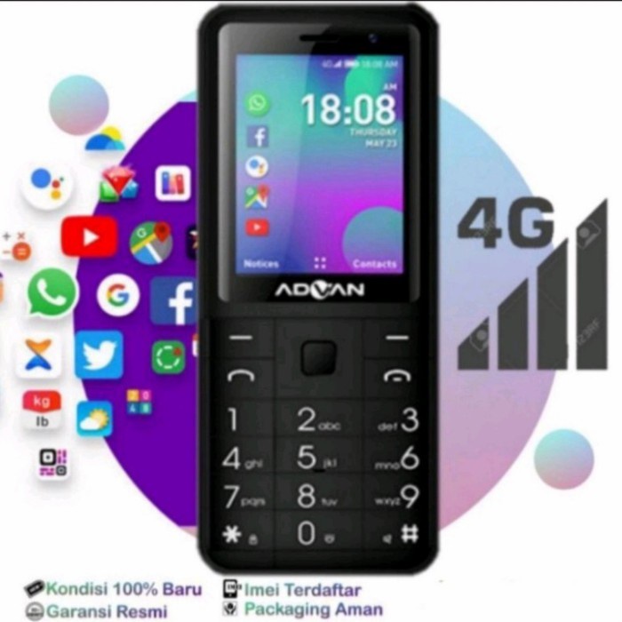 Advan Hape Online 4G LTE Smart Feature Phone Indosat Hp Bisa Whatsapp [STA]